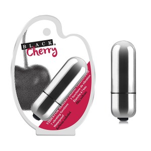 Estimulador Vibrador Bullet  Prata 7 Modos de Vibração Black Cherry - CHI016