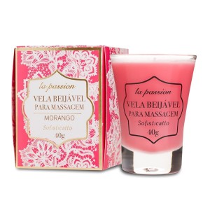 Vela Beijável La Passion 40g Morango - ST509